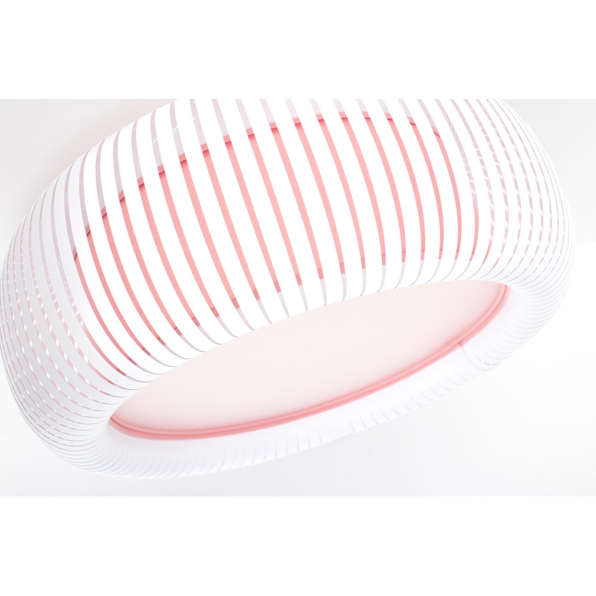 Lubinis šviestuvas STRIPES 2xE27/40W/230V skersmuo 55 cm balta/rožinė