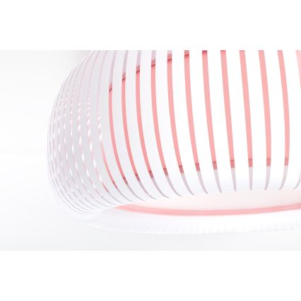 Lubinis šviestuvas STRIPES 2xE27/40W/230V skersmuo 55 cm balta/rožinė