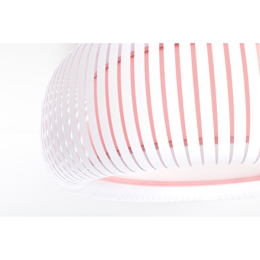 Lubinis šviestuvas STRIPES 2xE27/40W/230V skersmuo 55 cm balta/rožinė