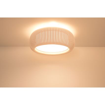 Lubinis šviestuvas STRIPES 2xE27/40W/230V, skersmuo 55 cm, kreminė/balta