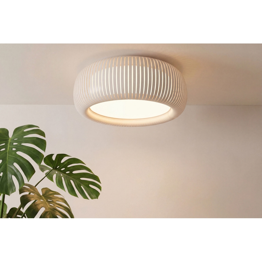 Lubinis šviestuvas STRIPES 2xE27/40W/230V, skersmuo 55 cm, kreminė/balta