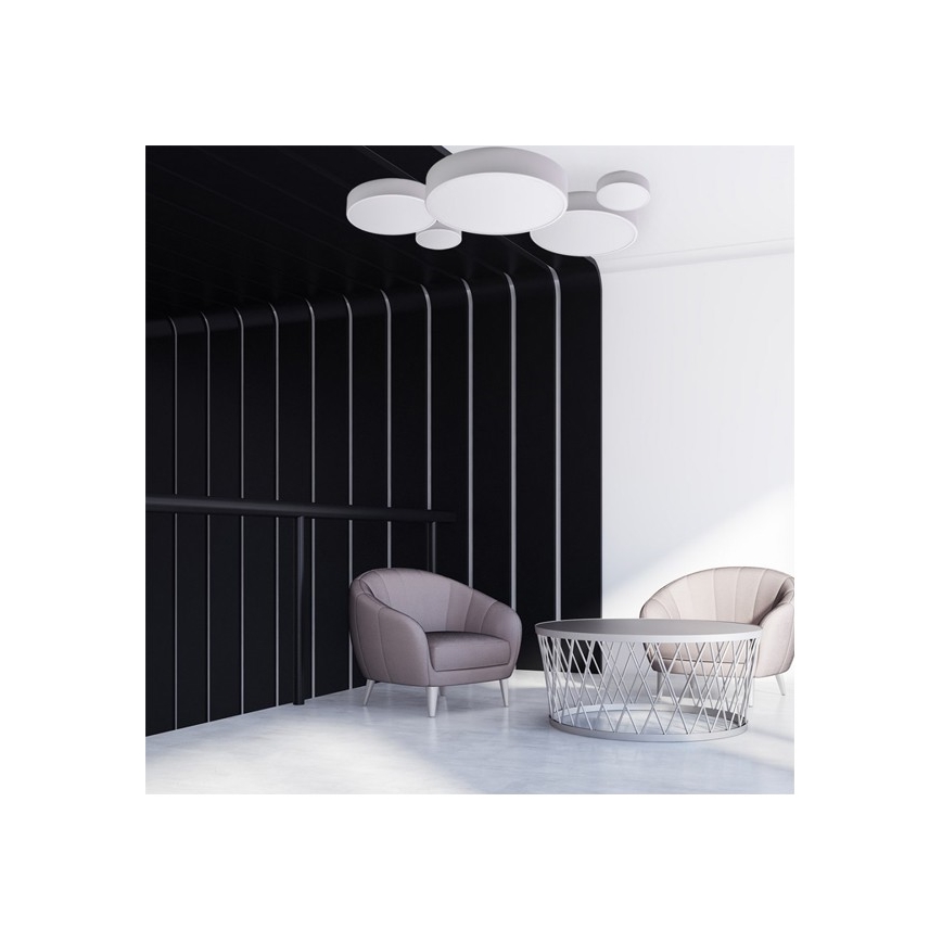 CLEO lubinis šviestuvas su judesio ir sutemų jutikliu, 3xE27/24W/230V, Ø 40 cm, baltas