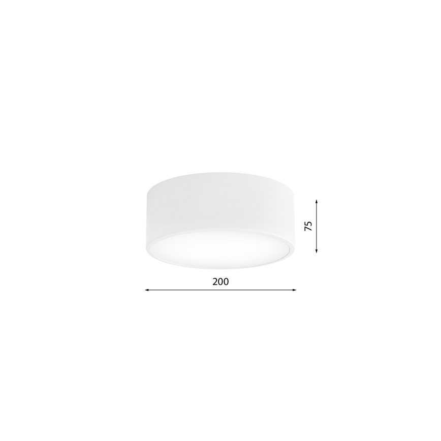 Lubinis šviestuvas su jutikliu CLEO 1xE27/40W/230V d. 20 cm baltos spalvos
