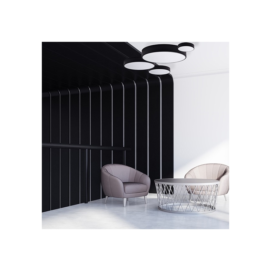 Lubinis šviestuvas su jutikliu CLEO 3xE27/24W/230V d. 40 cm juodas
