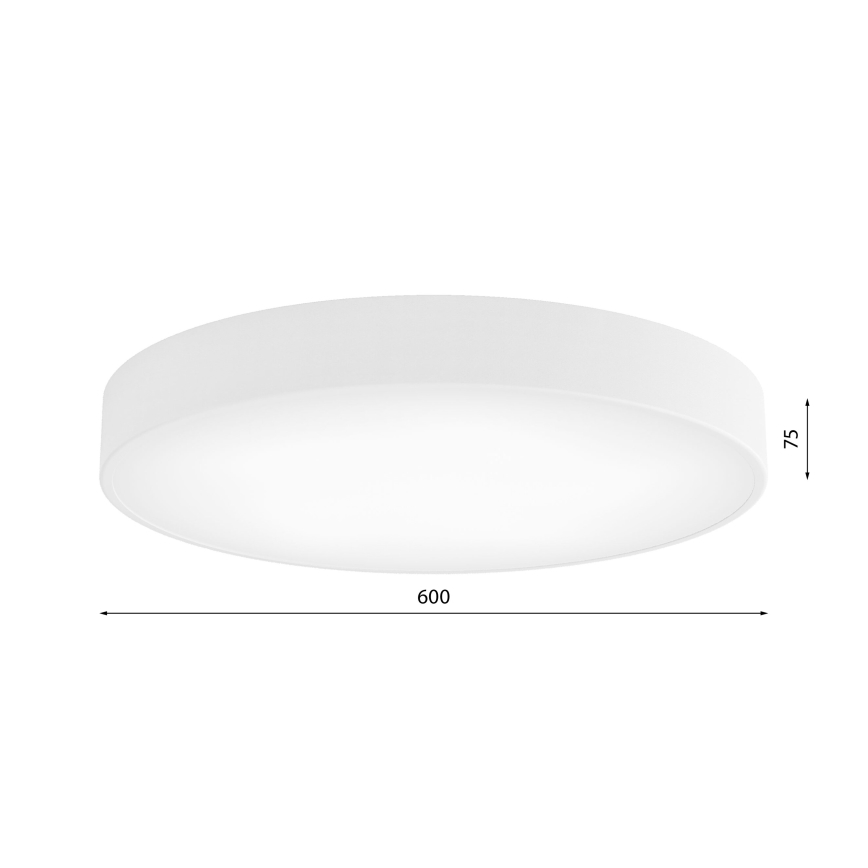 Lubinis šviestuvas su jutikliu CLEO 5xE27/24W/230V d. 60 cm baltas
