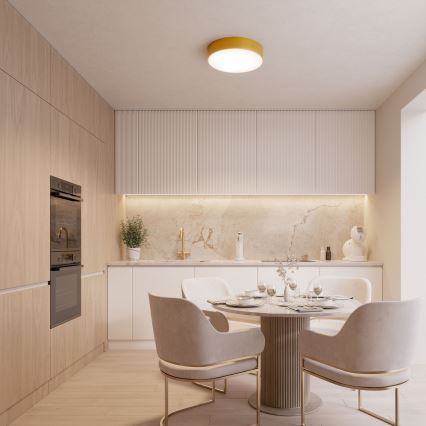 Lubinis šviestuvas CLEO su judesio ir sutemų jutikliu, 5xE27/24W/230V, skersmuo 60 cm, aukso spalvos