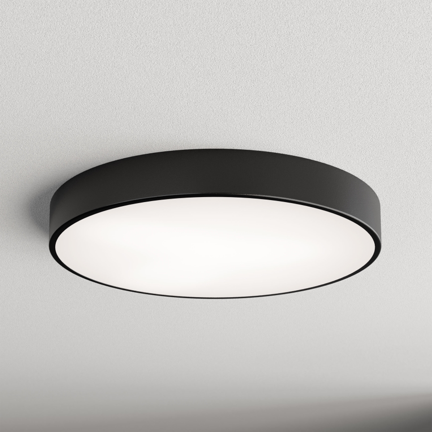 Lubinis šviestuvas su judesio ir sutemų jutikliu CLEO 5xE27/24W/230V skersm. 60 cm juodas