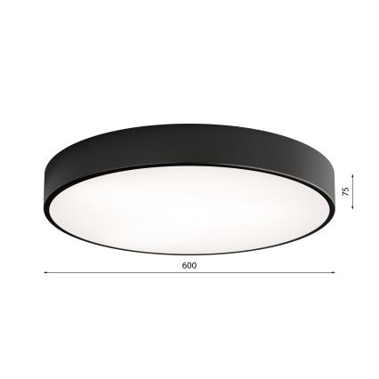 Lubinis šviestuvas su judesio ir sutemų jutikliu CLEO 5xE27/24W/230V skersm. 60 cm juodas