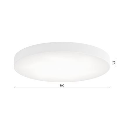 Lubinis šviestuvas su jutikliu CLEO 6xE27/24W/230V d. 80 cm baltas