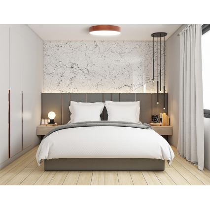 Lubų šviestuvas CLEO su judesio ir sutemų jutikliu 6xE27/24W/230V Ø 80 cm, vario spalvos