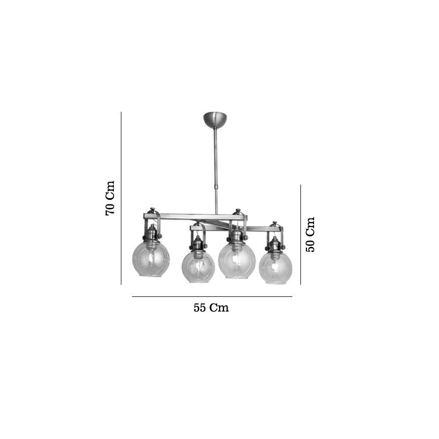 Lubinis šviestuvas su stiebu POLINO 4xE27/40W/230V, bronzinis