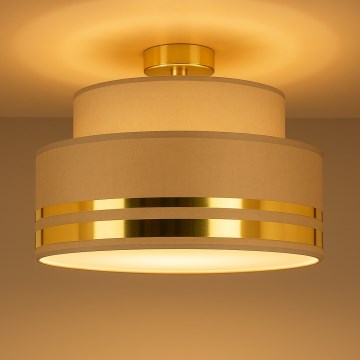 Lubinis šviestuvas TAMI 1xE27/60W/230V diametras 40 cm ruda/auksas
