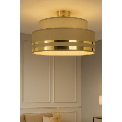 Lubinis šviestuvas TAMI 1xE27/60W/230V diametras 40 cm ruda/auksas