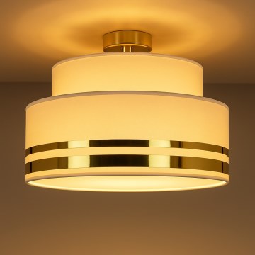 Lubinis šviestuvas TAMI 1xE27/60W/230V diametras 40 cm smėlio spalva/auksas