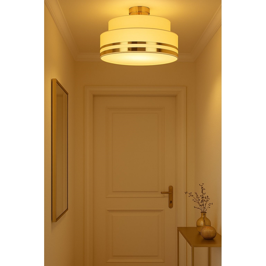 Lubinis šviestuvas TAMI 1xE27/60W/230V diametras 40 cm smėlio spalva/auksas
