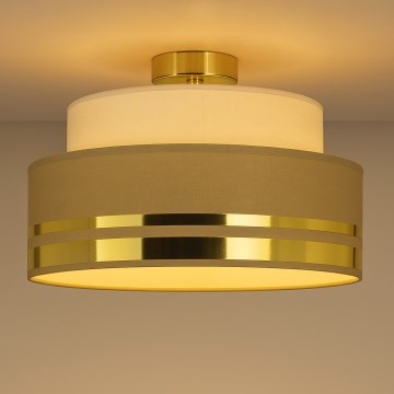 Lubinis šviestuvas TAMI 1xE27/60W/230V diametras 40 cm smėlio spalva/ruda/auksas