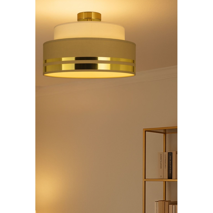 Lubinis šviestuvas TAMI 1xE27/60W/230V smėlio spalva/ruda/auksas