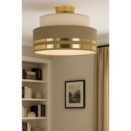 Lubinis šviestuvas TAMI 1xE27/60W/230V smėlio spalva/ruda/auksas