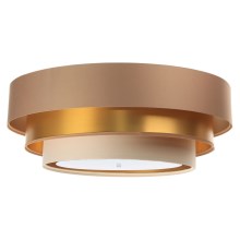 Lubinis šviestuvas TRINITI 2xE27/60W/230V rudas/auksinė/smėlio spalvos