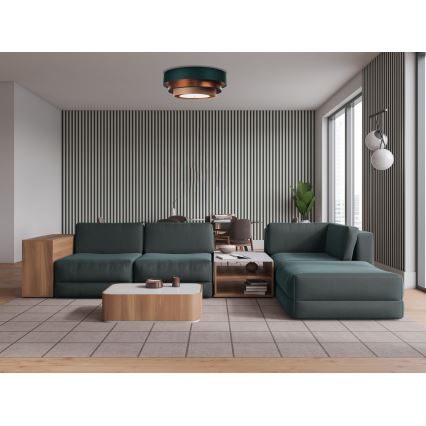 Lubinis šviestuvas TRINITI 2xE27/60W/230V žalia/varinė/ruda