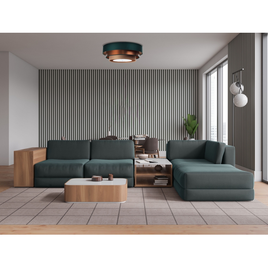 Lubinis šviestuvas TRINITI 2xE27/60W/230V žalia/varinė/ruda
