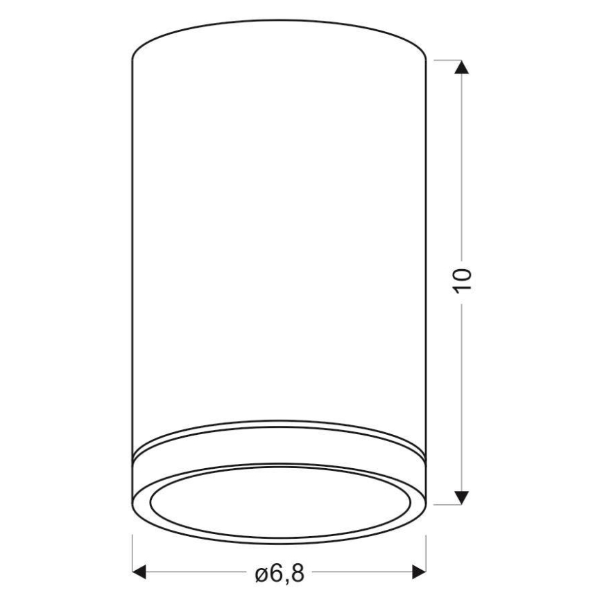 Lubinis šviestuvas TUBA GU10/15W/230V