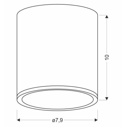 Lubinis šviestuvas TUBA GU10/15W/230V