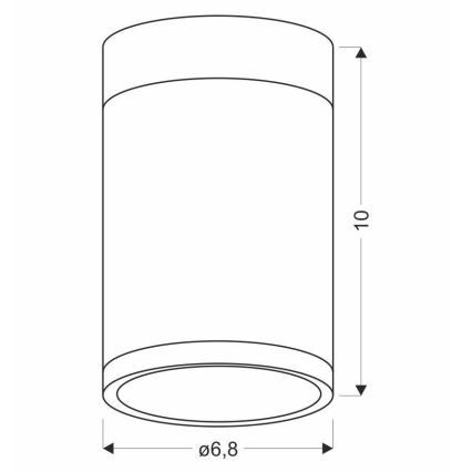 Lubinis šviestuvas TUBA GU10/15W/230V