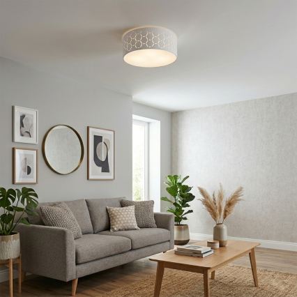 Lubinis šviestuvas ULLE 1xE27/15W/230V, skersmuo 35 cm, baltas