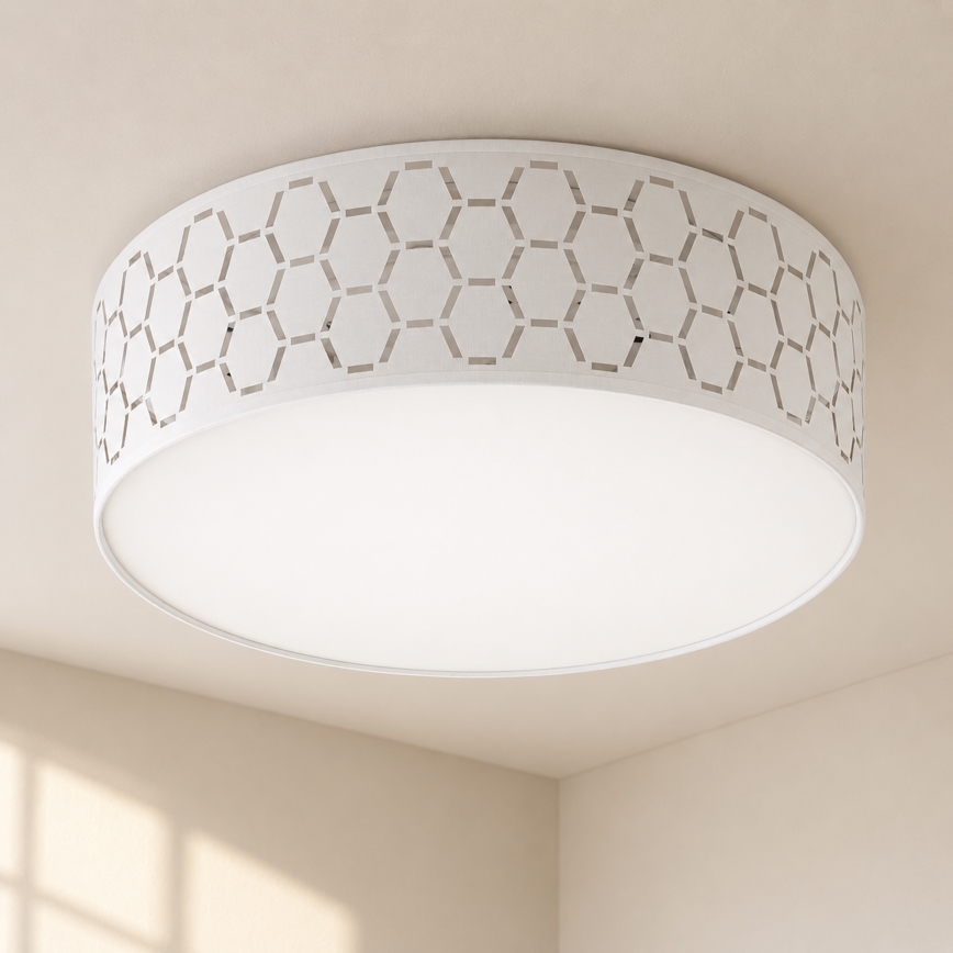 Lubinis šviestuvas ULLE, 2×E27 (po 15 W), 230 V, skersmuo 45 cm, baltas