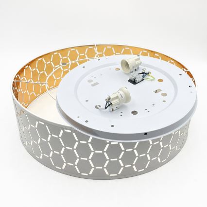 Lubinis šviestuvas ULLE, 2×E27 (po 15 W), 230 V, skersmuo 45 cm, baltas