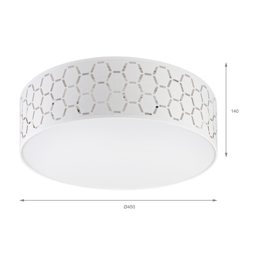 Lubinis šviestuvas ULLE, 2×E27 (po 15 W), 230 V, skersmuo 45 cm, baltas