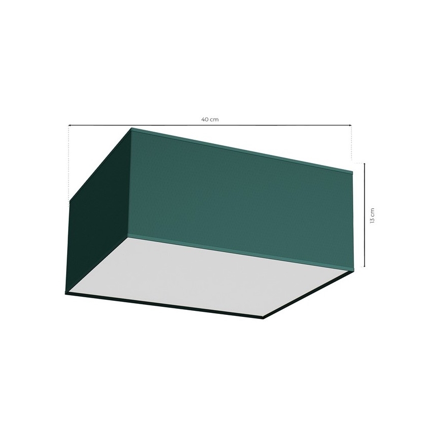 Lubinis šviestuvas VERDE 2xE27/60W/230V 40x40 cm žalias