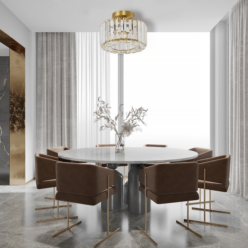 Lubinis šviestuvas VETRO 1xE27/15W/230V, skersmuo 24,5 cm, auksinis