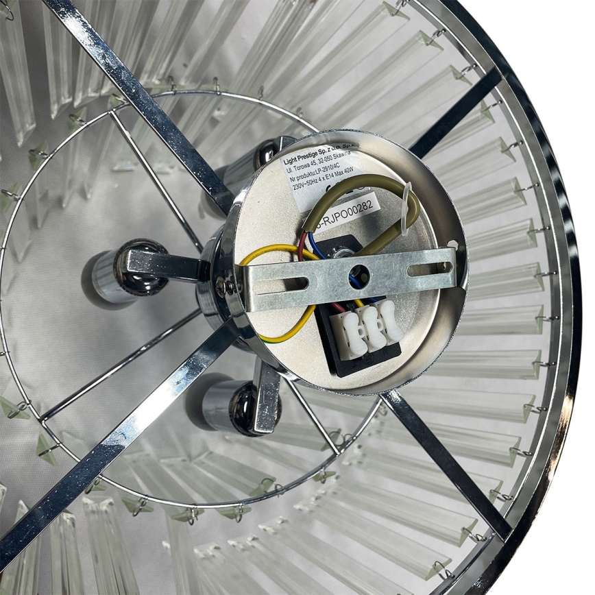 Lubinis šviestuvas VETRO 4xE14/40W/230V, blizgus chromas