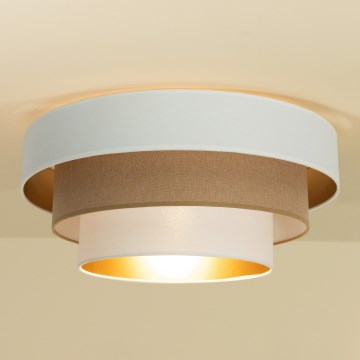 Lubinis šviestuvas WENTA 1xE27/60W/230V skersmuo 50 cm balta/ruda