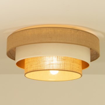 Lubinis šviestuvas WENTA 1xE27/60W/230V, skersmuo 50 cm, juta / smėlinė