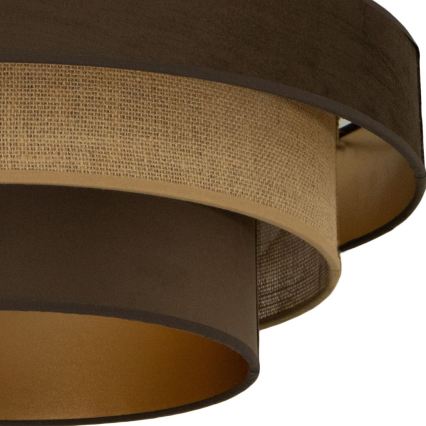 Lubinis šviestuvas WENTA 1xE27/60W/230V skersmuo 50 cm rudas/džiutas