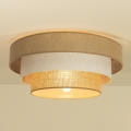 Lubinis šviestuvas WENTA 1xE27/60W/230V Ø 50 cm, džiutas/kreminė
