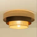 Lubinis šviestuvas WENTA 1xE27/60W/230V Ø 50 cm džiutas/ruda