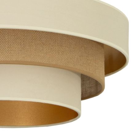Lubinis šviestuvas WENTA 1xE27/60W/230V Ø 50 cm smėlio/džiutas