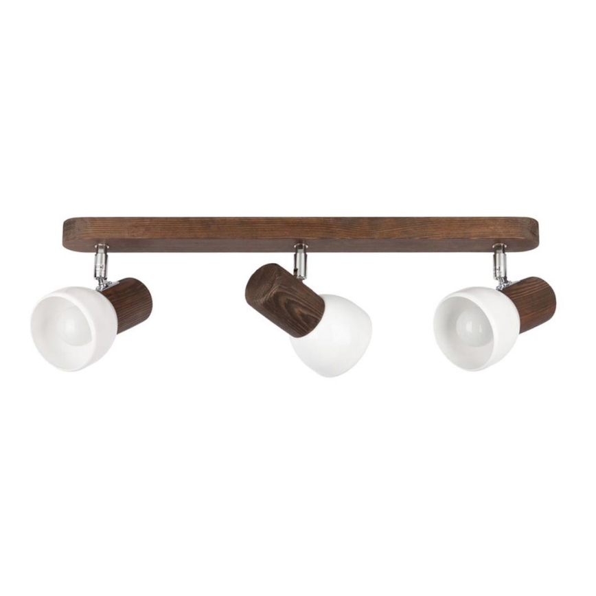 Lubinis taškinis šviestuvas NEL 3xE27/15W/230V pušis