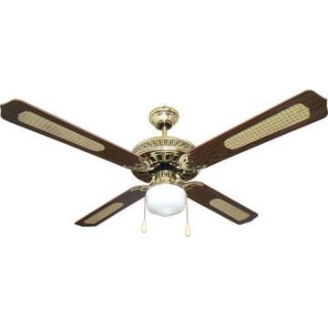 Lubinis ventiliatorius 1xE27/70W/230V diametras 132 cm ruda/auksas