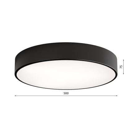 Lubinis vonios šviestuvas CLEO 4xE27/24W/230V diametras 50 cm juoda IP54