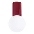 Lubinis vonios šviestuvas HALO 1xG9/8W/230V diametras 12 cm IP44 raudona