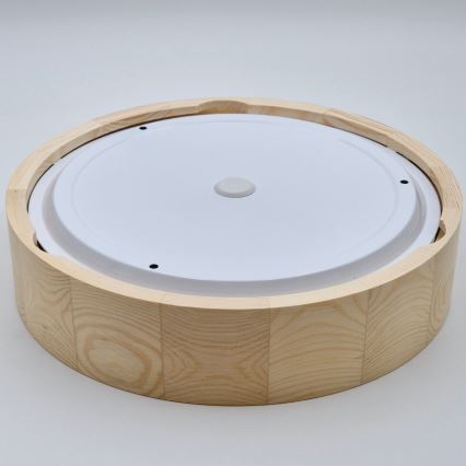 Lubinis vonios šviestuvas NATURAL 3xE27/15W/230V IP54 pušis ø 37 cm - FSC sertifikuota