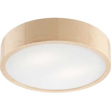 Lubinis vonios šviestuvas NATURAL 3xE27/15W/230V IP54 pušis ø 37 cm - FSC sertifikuota