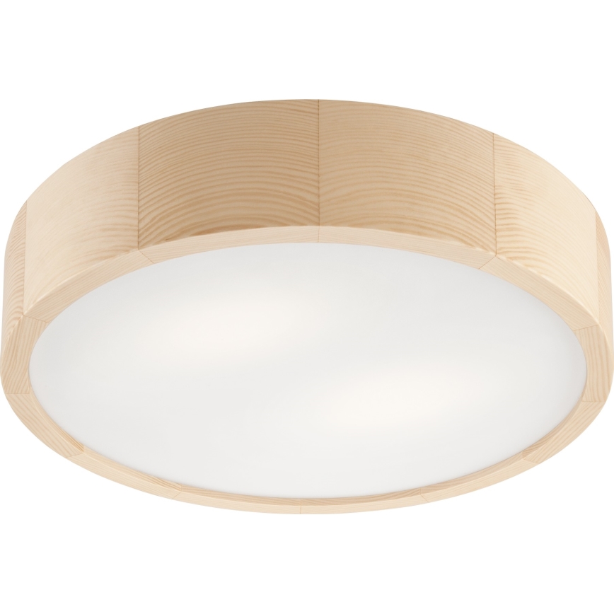 Lubinis vonios šviestuvas NATURAL 3xE27/15W/230V IP54 pušis ø 37 cm - FSC sertifikuota