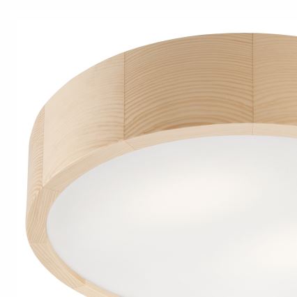 Lubinis vonios šviestuvas NATURAL 3xE27/15W/230V IP54 pušis ø 37 cm - FSC sertifikuota