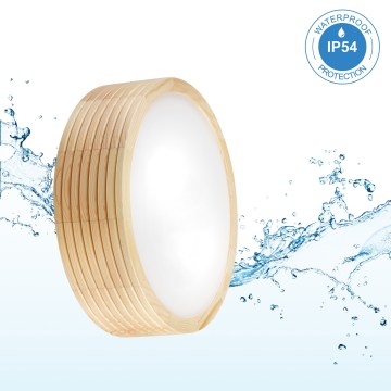 Lubinis vonios šviestuvas NATURAL MODERN 2xE27/15W/230V IP54 skersmuo 27,5 cm, pušis